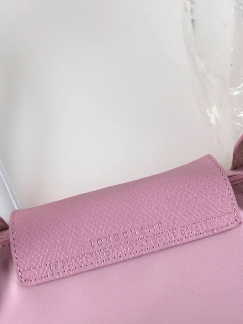 NWT Longchamp Le pliage Original Large Handbag Petal Pink Canvas Shoulder Tote L - Picture 6 of 9